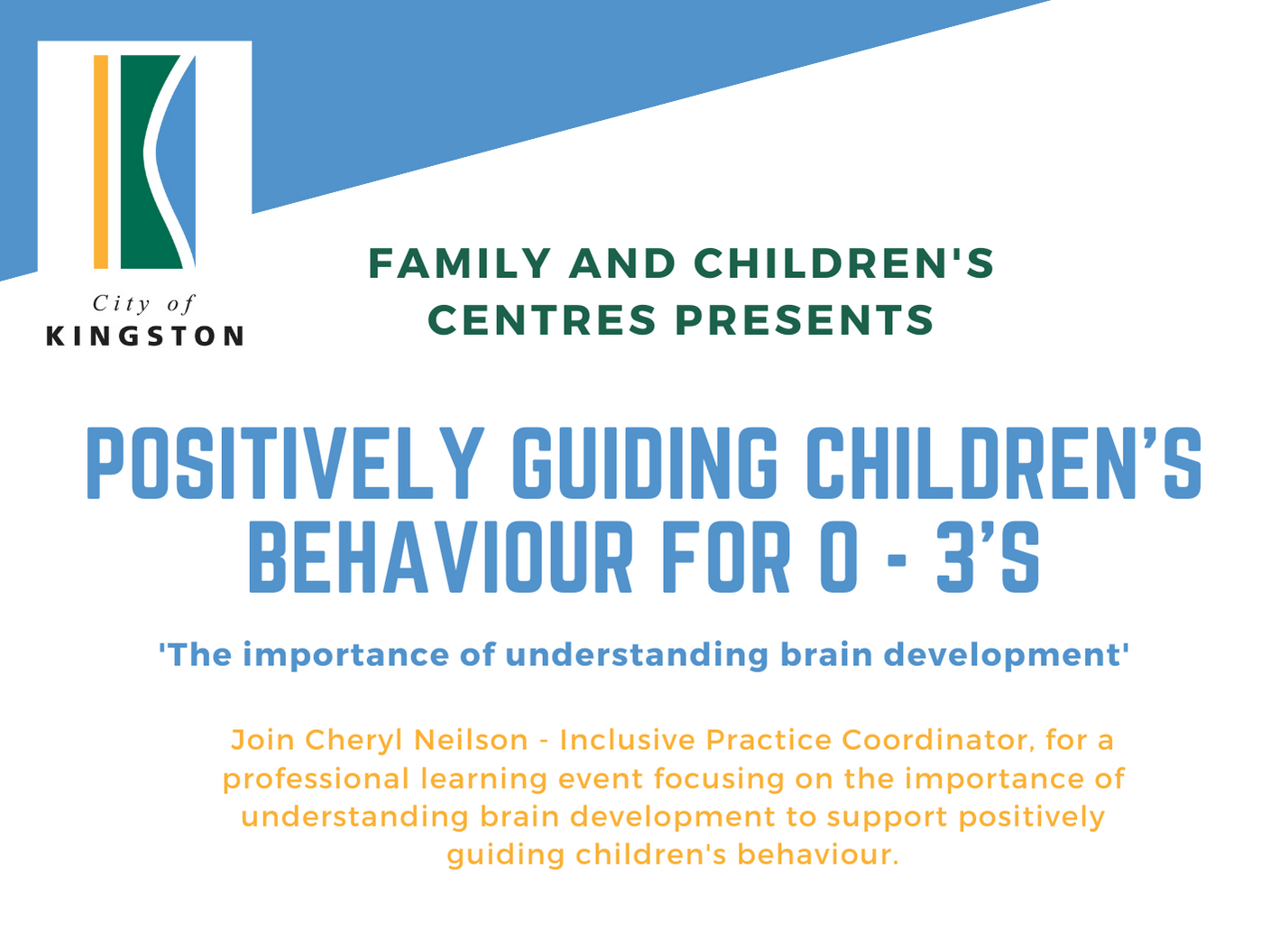 Positively Guiding Children’s Behaviour for under 3’s