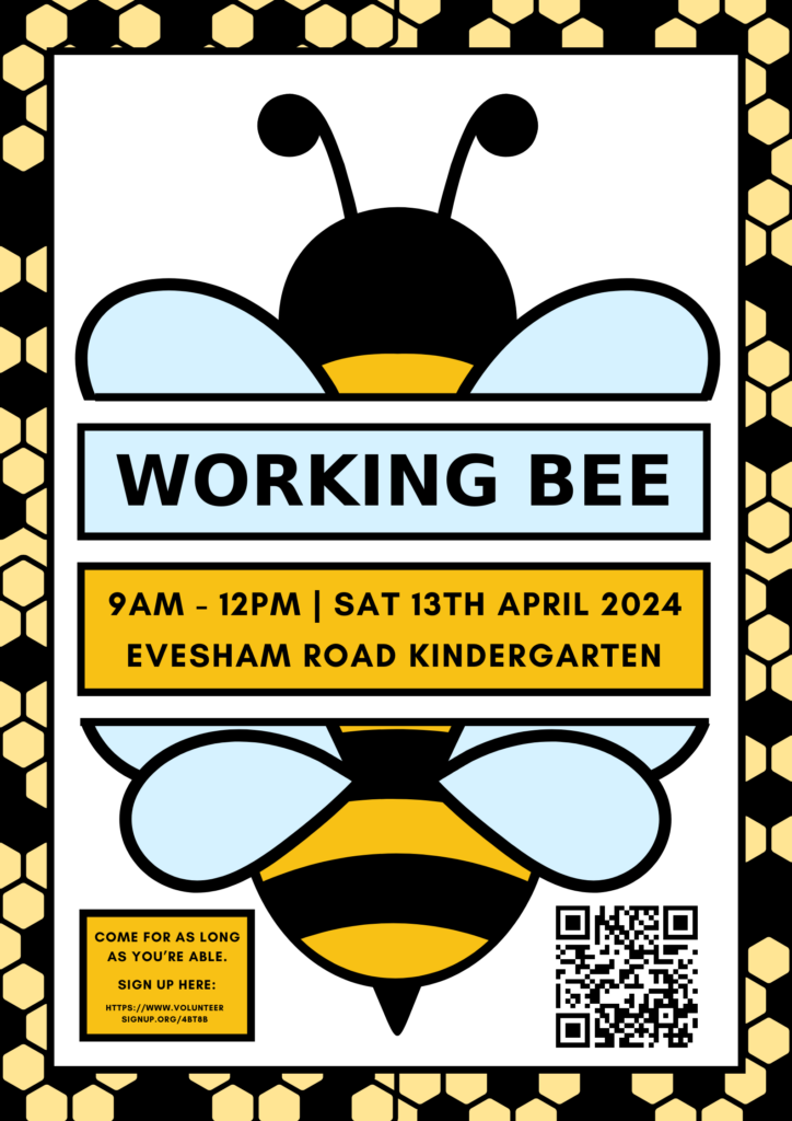 working bee sat 13th April poster